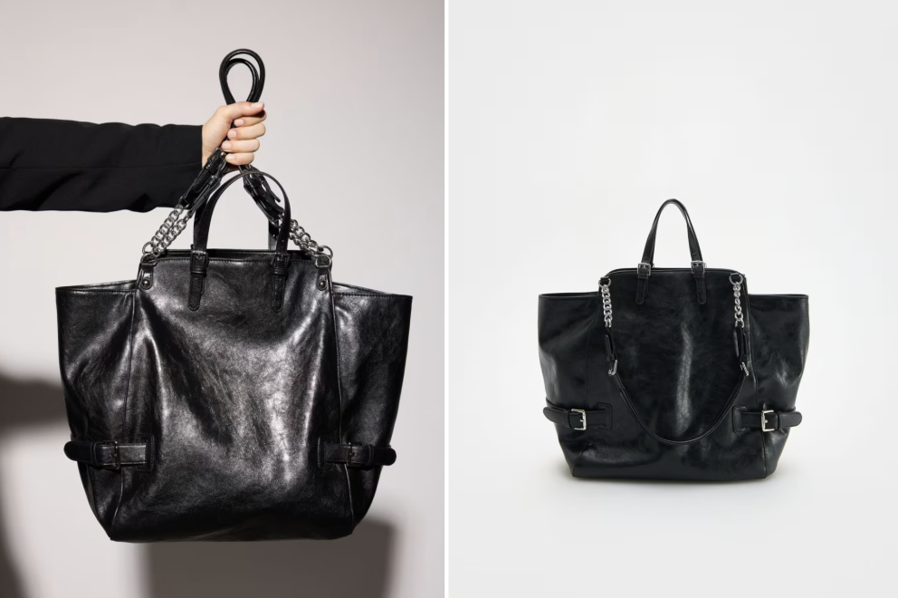 Kabelka shopper s přezkami